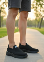 grey slip-on knit sneaker - Image 2